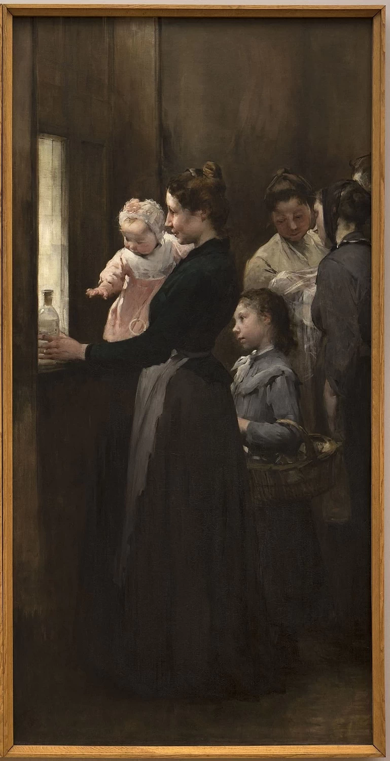 Il lavoro della goccia di latte al dispensario di Belleville - musée des Beaux, Arts de la ville de Paris